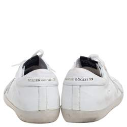 Pre Owned Golden Goose White Leather Superstar Sneaker Size 44