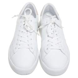 Pre Owned Golden Goose White Leather And Suede Purestar Sneakers Size 46