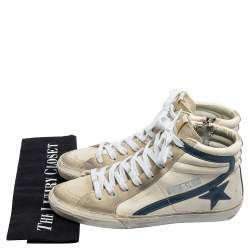 Pre Owned Golden Goose Grey Leather And Suede Mid Star Sneakers Size 39