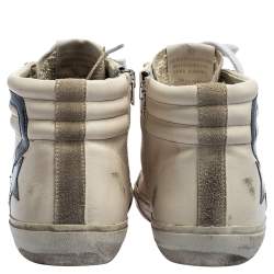 Pre Owned Golden Goose Grey Leather And Suede Mid Star Sneakers Size 39