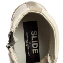 Pre Owned Golden Goose Grey Leather And Suede Mid Star Sneakers Size 39