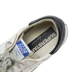 Pre Owned Golden Goose White/Grey Suede And Leather Low Top Sneakers Size 44