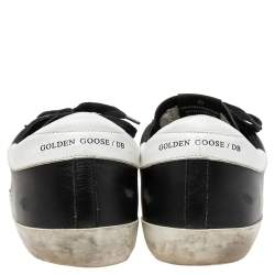 Pre Owned Golden Goose Black Leather Superstar Sneakers Size 43