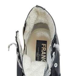 Pre Owned Golden Goose Grey/Black Canvas And Suede Francy High Top Sneakers Size 42