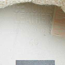 Pre Owned Golden Goose White/Grey Leather And Suede Superstar Sneakers EU 45