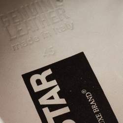 Pre Owned Golden Goose White/Red Leather Star Superstar Sneakers Size 45