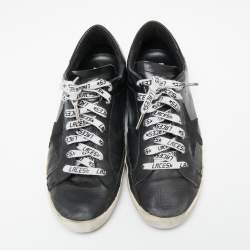 Golden Goose Black Leather Superstar Lace Up Sneakers Size 43