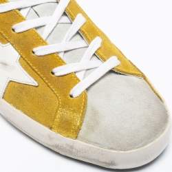 Pre Owned Golden Goose Multicolor Suede Superstar Lace Up Sneakers Size 41