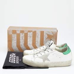 Golden Goose White Leather Hi Star Sneakers Size 41