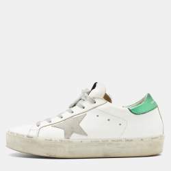 Golden Goose White Leather Hi Star Sneakers Size 41
