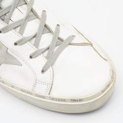 Golden Goose White Leather Hi Star Sneakers Size 41
