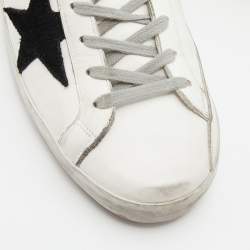 Golden Goose White Leather Superstar Classic Sneakers Size 45
