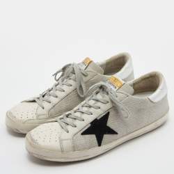 Golden Goose Multicolor Leather and Mesh Superstar Sneakers Size 45