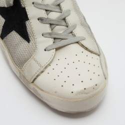 Golden Goose Multicolor Leather and Mesh Superstar Sneakers Size 45