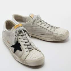Golden Goose Multicolor Leather and Mesh Superstar Sneakers Size 45