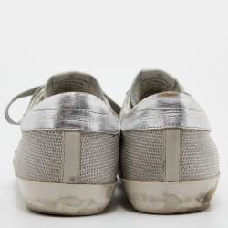 Golden Goose Multicolor Leather and Mesh Superstar Sneakers Size 45