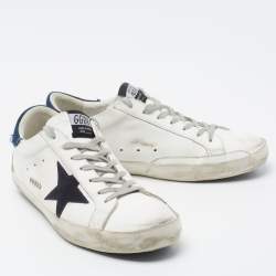 Golden Goose White Leather Superstar Low Top Sneakers Size 43