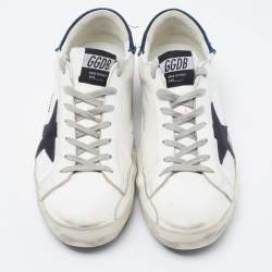 Golden Goose White Leather Superstar Low Top Sneakers Size 43