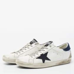 Golden Goose White Leather Superstar Low Top Sneakers Size 43