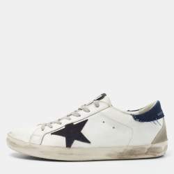 Golden Goose White Leather Superstar Low Top Sneakers Size 43