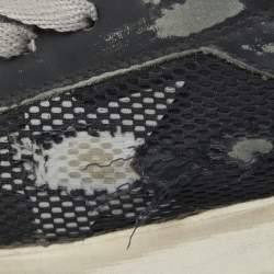 Golden Goose Black/Grey Mesh and Leather Stardan Sneakers Size 40