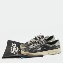 Golden Goose Black/Grey Mesh and Leather Stardan Sneakers Size 40