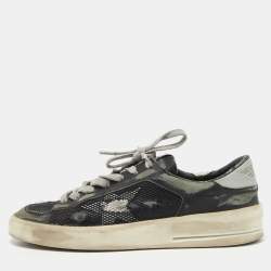 Golden Goose Black/Grey Mesh and Leather Stardan Sneakers Size 40