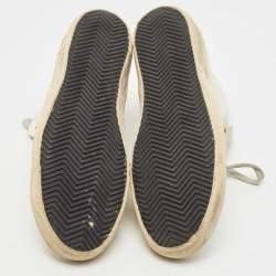 Pre Owned Golden Goose White Leather Francy High Top Sneakers Size 43