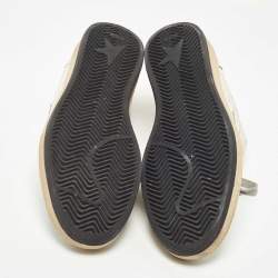 Pre Owned Golden Goose White/Orange Leather Ball Star Sneakers Size 44