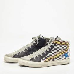 Golden Goose Black/Grey Leather High-top Trainers High Top Sneakers Size 44