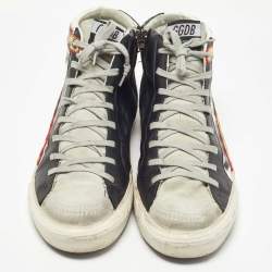 Golden Goose Black/Grey Leather High-top Trainers High Top Sneakers Size 44