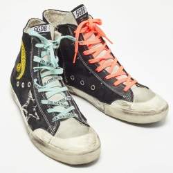 Golden Goose Multicolor Canvas Francy Hight  Sneakers Size 44