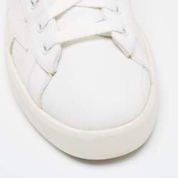 Pre Owned Golden Goose White Leather Super Star Low Top Sneakers Size 41