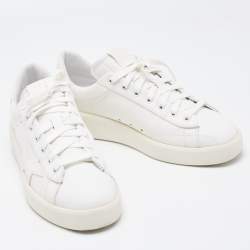 Pre Owned Golden Goose White Leather Super Star Low Top Sneakers Size 41