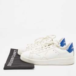 Pre Owned Golden Goose White Leather Supper Star Low Top Sneakers Size 41