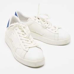 Pre Owned Golden Goose White Leather Supper Star Low Top Sneakers Size 41