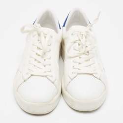 Pre Owned Golden Goose White Leather Supper Star Low Top Sneakers Size 41