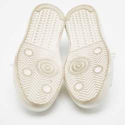 Pre Owned Golden Goose White Leather Supper Star Low Top Sneakers Size 41