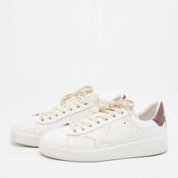 Golden Goose White Leather Purestar Sneakers Size 42