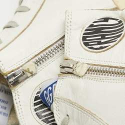 Pre Owned Golden Goose White Leather Francy High Top Sneakers Size 43