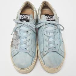 Golden Goose Blue Nubuck Leather Superstar Sneakers Size 40