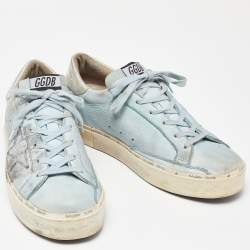 Golden Goose Blue Nubuck Leather Superstar Sneakers Size 40