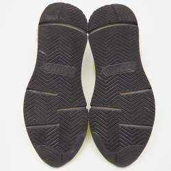 Pre Owned Golden Goose Neon Yellow PVC and Suede Running Sole Sneakers Size 39