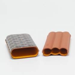 Goyard Brown Goyardine Coated Canvas and Leather Churchill 3 Cigar Case