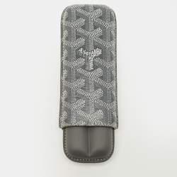 مملوكة مسبقًا Goyard Churchill 2 Cigar Case Grey Goyardine Coated Canvas and Leather