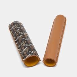 Goyard Brown Goyardine Coated Cigarrete Churchill Case