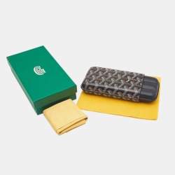 Goyard Black Goyardine Coated Canvas and Leather Churchill 3 Cigar Case