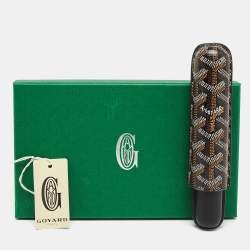Goyard Black Goyardine Coated Canvas and Leather Churchill Cigar Case