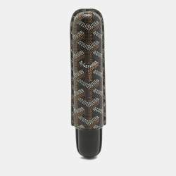 Goyard Black Goyardine Coated Canvas and Leather Churchill Cigar Case