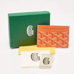 Goyard Orange Goyardine Coated Canvas and Leather Saint Sulpice Card Holder